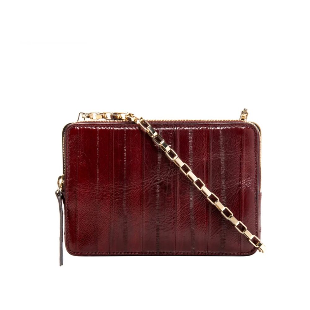 TAMARA MELLON Sidekick‎ Eel Clutch Crossbody Bag 🖤